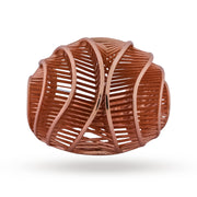 Rose Gold Sterling Silver Feather Statement Ring