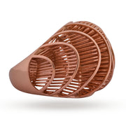 Rose Gold Sterling Silver Feather Statement Ring