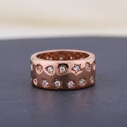 Rose Gold Star Crystal Ring