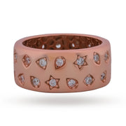 Rose Gold Star Crystal Ring