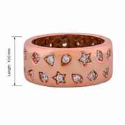 Rose Gold Star Crystal Ring