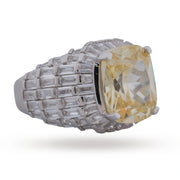 Yellow Crystal Statement Ring