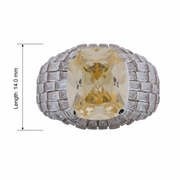 Yellow Crystal Statement Ring