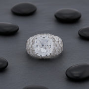 Radiant Cushion Crystal Ring