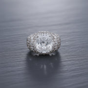 Radiant Cushion Crystal Ring