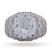 Radiant Cushion Crystal Ring