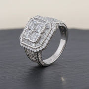 Radiant Halo Crystal Ring