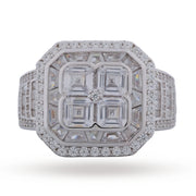 Radiant Halo Crystal Ring