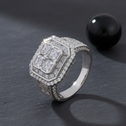 Regal Silver Cluster Ring - 925 Sterling Statement Jewellery