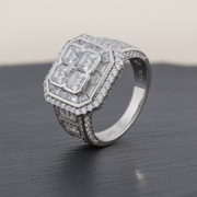 Regal Silver Cluster Ring - 925 Sterling Statement Jewellery