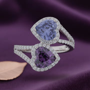 Dual Heart Crystal Ring