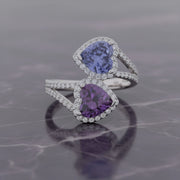 Dual Heart Crystal Ring