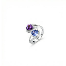 Dual Heart Crystal Ring