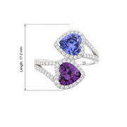 Dual Heart Crystal Ring