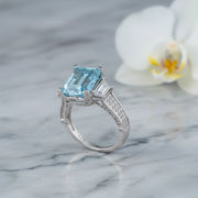 Ocean Blue Crystal Ring