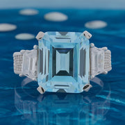 Ocean Blue Crystal Ring