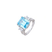 Ocean Blue Crystal Ring