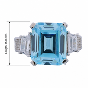 Ocean Blue Crystal Ring