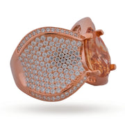 Rose Gold Peach Crystal Ring