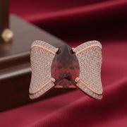 Ruby Crystal Pave Statement Ring