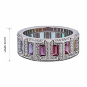 Rainbow Baguette Eternity Ring