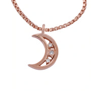 Rose Gold Moon Charm