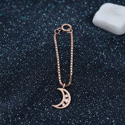 Rose Gold Moon Charm