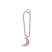 Rose Gold Moon Charm