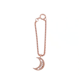 Rose Gold Moon Charm
