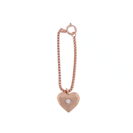Rose Gold Heart Watch Charm