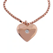 Rose Gold Heart Watch Charm
