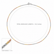 Tricolor Spark Chain Necklace