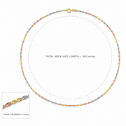 Tricolor Twist Chain Necklace