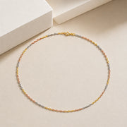 Tricolor Twist Chain Necklace