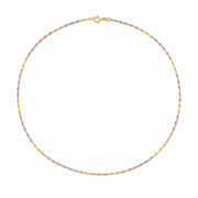 Tricolor Twist Chain Necklace