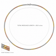 Tricolor Sleek Chain Necklace