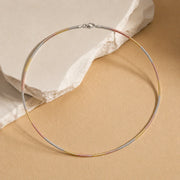 Tricolor Sleek Chain Necklace