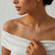 Tricolor Sleek Chain Necklace