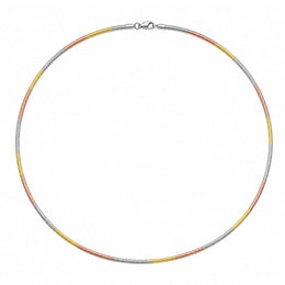 Tricolor Sleek Chain Necklace
