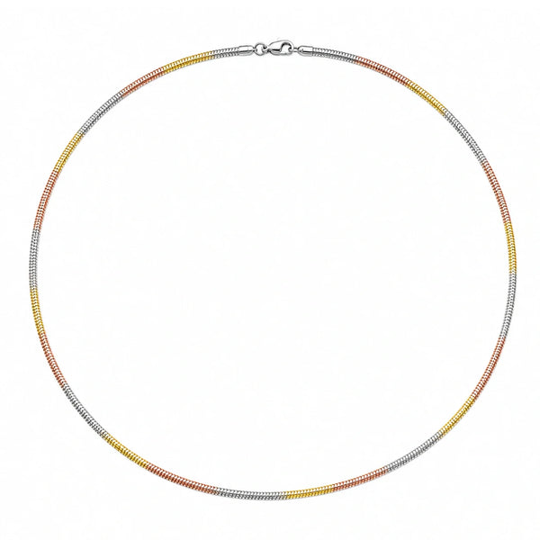 Tricolor Sleek Chain Necklace
