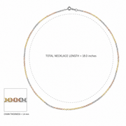 Tricolor Minimalist Chain Necklace