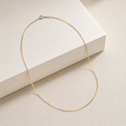 Tricolor Minimalist Chain Necklace