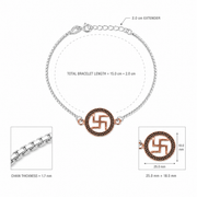 Spiritual Silver Rakhi Bracelet