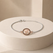 Spiritual Silver Rakhi Bracelet
