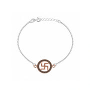 Spiritual Silver Rakhi Bracelet