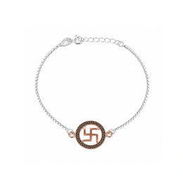 Spiritual Silver Rakhi Bracelet