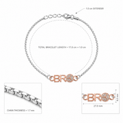 BRO Initial Letter Rakhi Bracelet