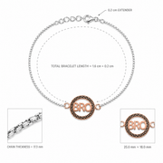 BRO Circle Silver Rakhi Bracelet