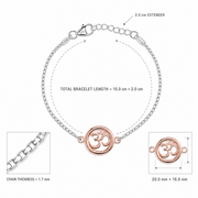 Om Silver Rakhi Bracelet
