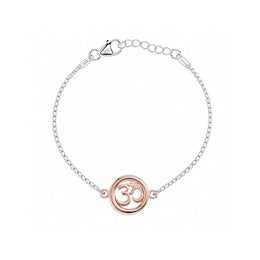 Om Silver Rakhi Bracelet